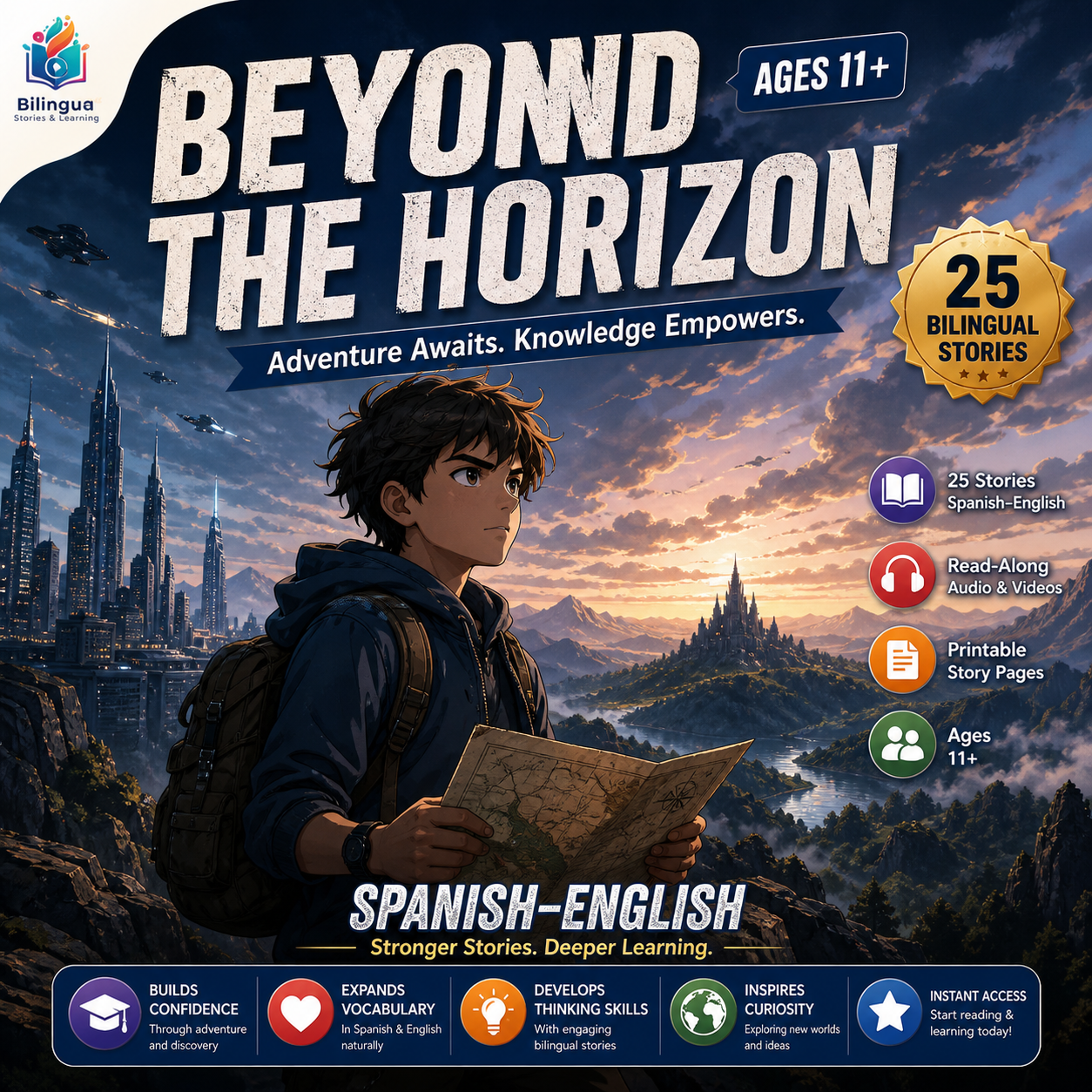 📘 master Spanish Stories (Ages 11-12)